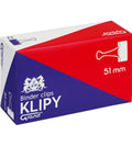 Klipy metalowe Grand 51 mm czarne op. 12 szt.