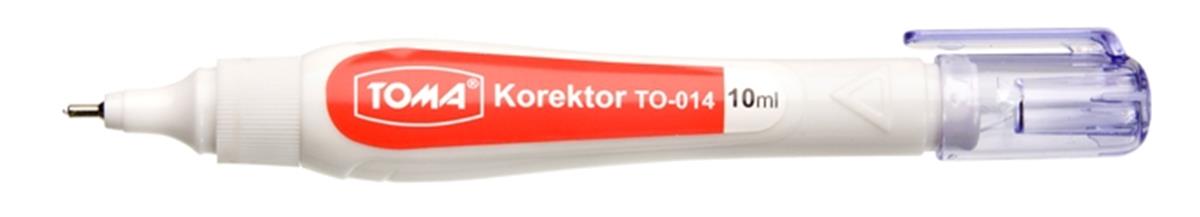 Korektor w piórze 10 ml z metalową końcówką | Toma TO-014