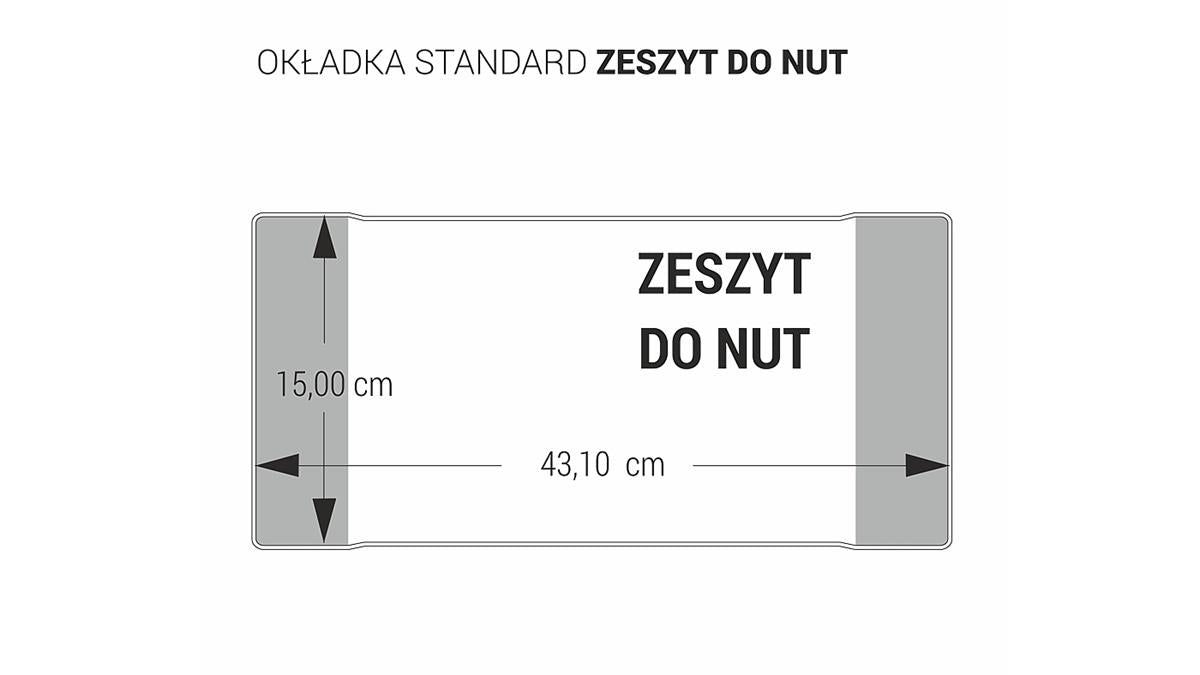 Okładka na zeszyt do nut bezbarwna
