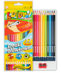 Kredki ołówkowe trójkątne Kolori 12 kolorów + tempówka | Penmate