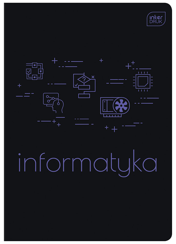 Zeszyt A5 60 kartek w linie Informatyka – Interdruk 70g UV