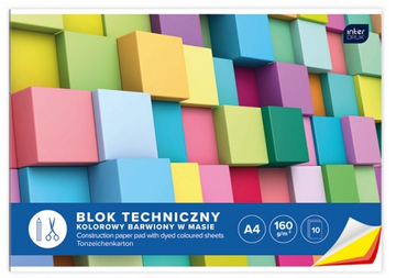 Blok techniczny A3 10 kartek kolorowy | Interdruk - Zeszyty i blokiTygrysek Biuro Serwis