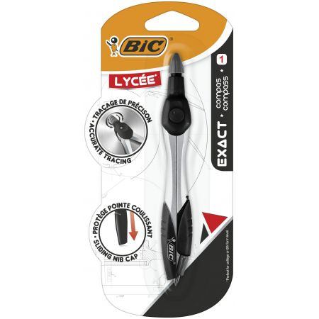 Cyrkiel metalowy BIC Lycee Exact mix wzorów - Artykuły szkolne - Tygrysek