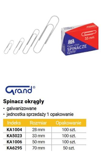 SPINACZ OKRĄGŁY 33MM 100SZT.