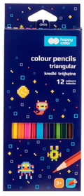 Kredki ołówkowe trójkątne Pixi Planet 12 kolorów | Happy Color - KredkiTygrysek Biuro Serwis