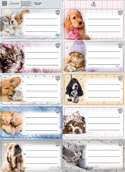 Naklejki na zeszyty pasek The Sweet Pets kids - artykuły szkolneTygrysek Biuro Serwis