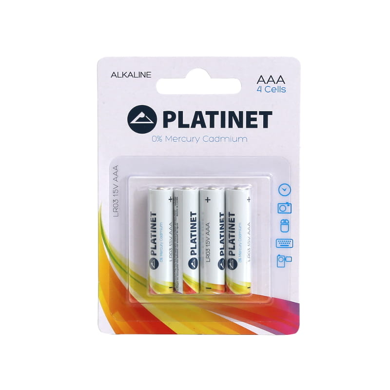 Bateria alkaliczna Platinet PRO AAA LR03 1,5V blister 4 szt. - Baterie