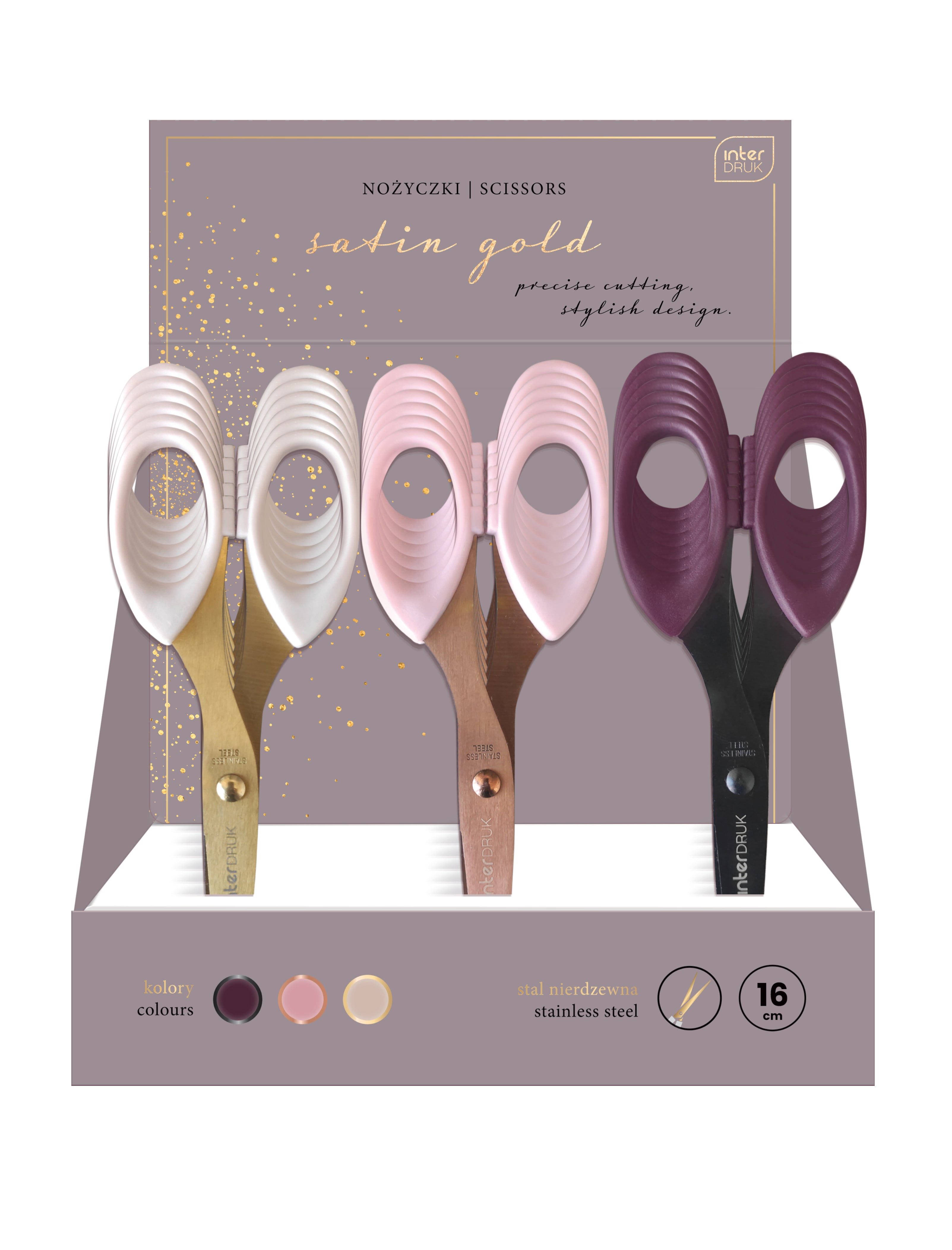 Nożyczki Satin Gold 16 cm iNTERDRUK