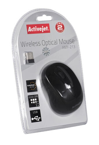Mysz bezprzewodowa USB czarna