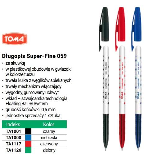 Długopis Toma Super-Fine 059 czarny 0,5 mm