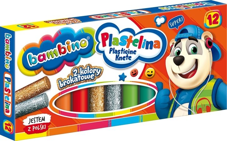 Plastelina Bambino – 12 kolorów - Masa plastycznaTygrysek Biuro Serwis
