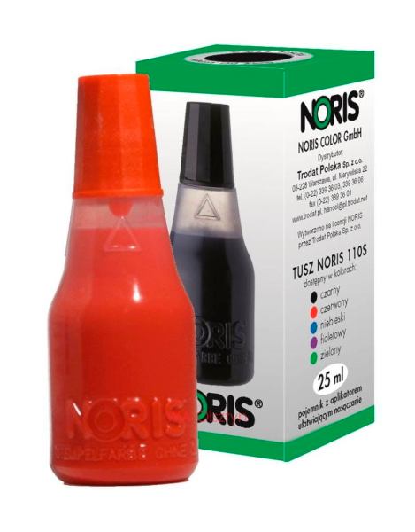 Tusz do stempli Noris 110S czerwony 25ml - Akcesoria biuroweTygrysek Biuro Serwis
