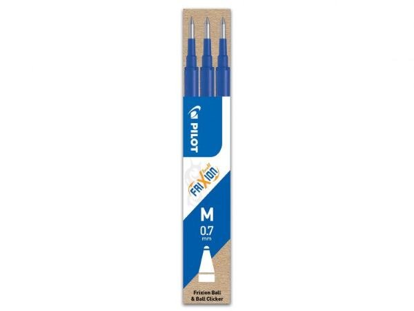 Wkład do pióra kulkowego Pilot Frixion Ball 0,7mm niebieski op.3szt - Przybory szkolneTygrysek Biuro Serwis