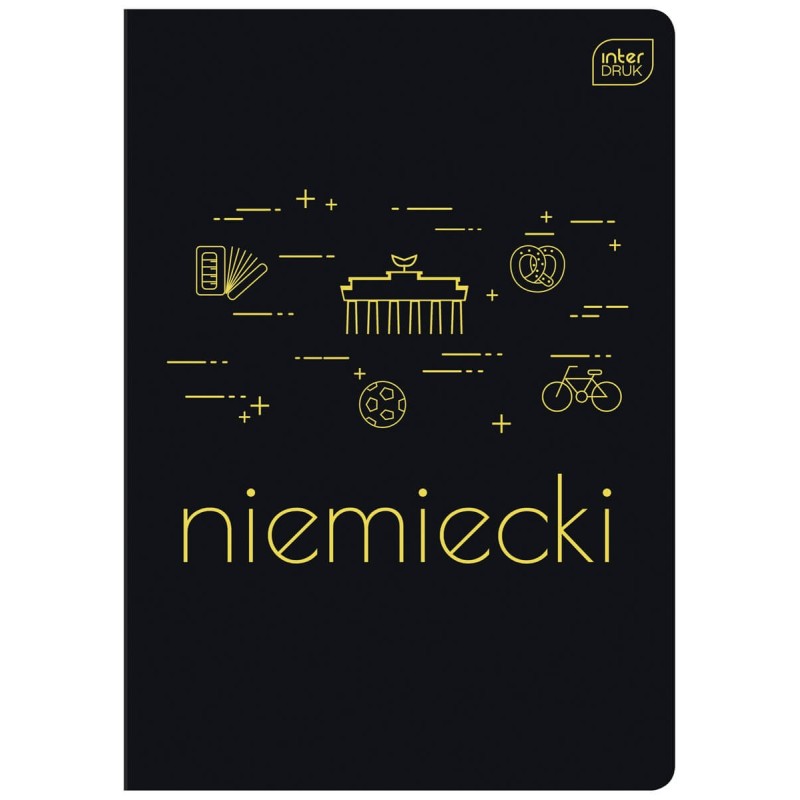 Zeszyt A5 60 kartek w linie Język Niemiecki – Interdruk 70g UV